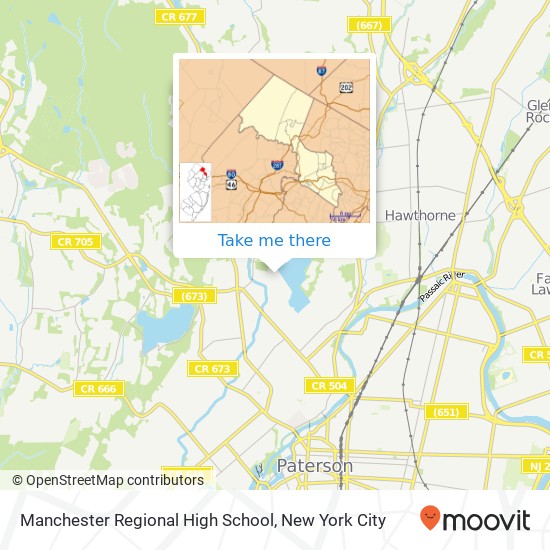 Mapa de Manchester Regional High School