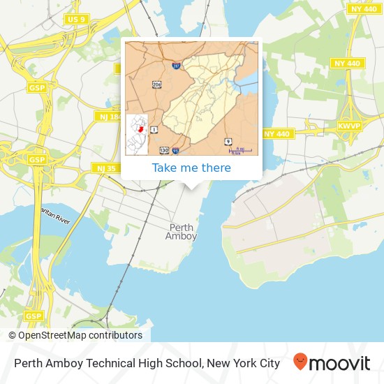 Mapa de Perth Amboy Technical High School