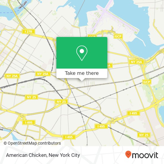 American Chicken map