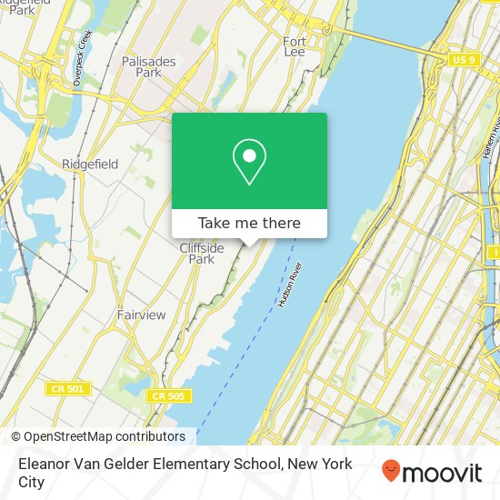 Mapa de Eleanor Van Gelder Elementary School