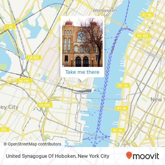 United Synagogue Of Hoboken map