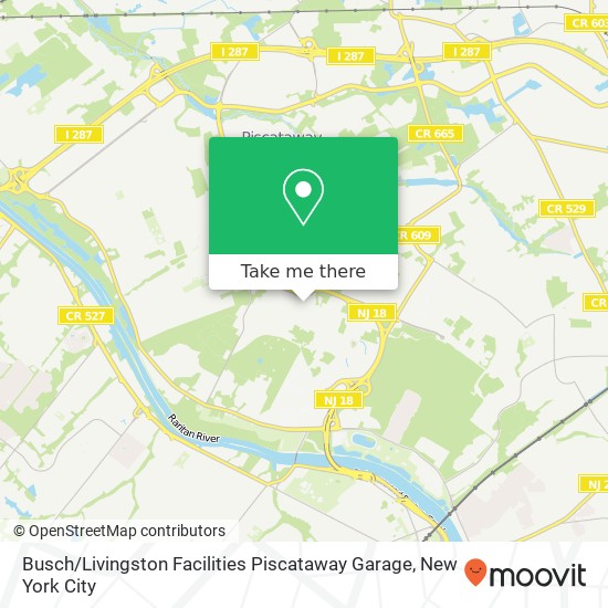 Busch / Livingston Facilities Piscataway Garage map