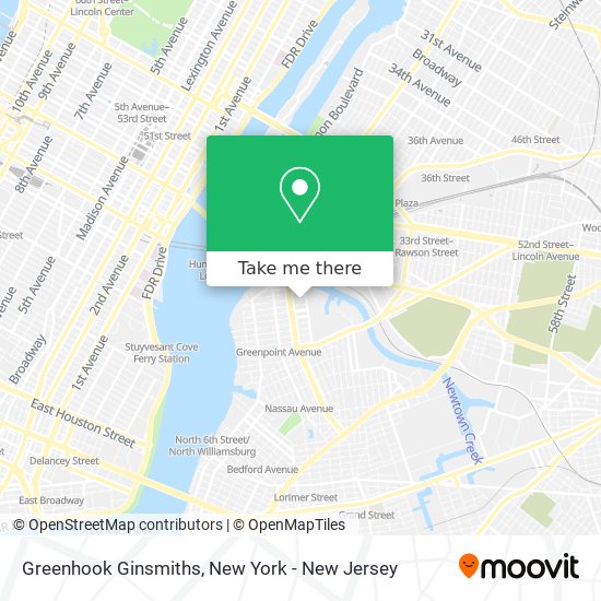 Greenhook Ginsmiths map