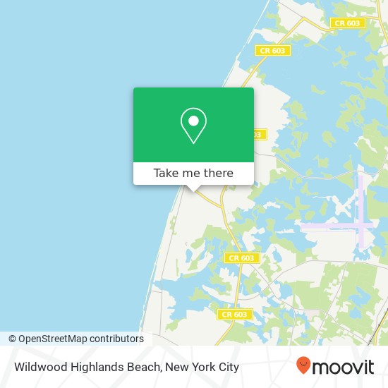 Mapa de Wildwood Highlands Beach