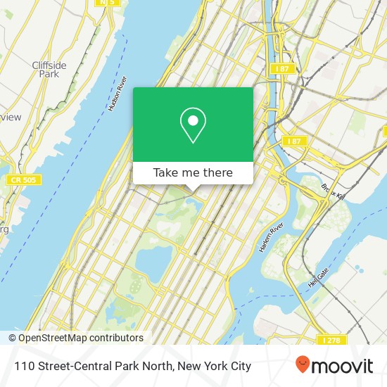 Mapa de 110 Street-Central Park North