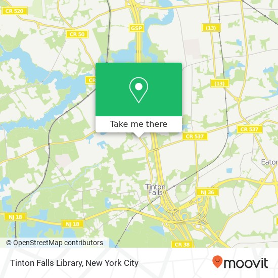 Mapa de Tinton Falls Library