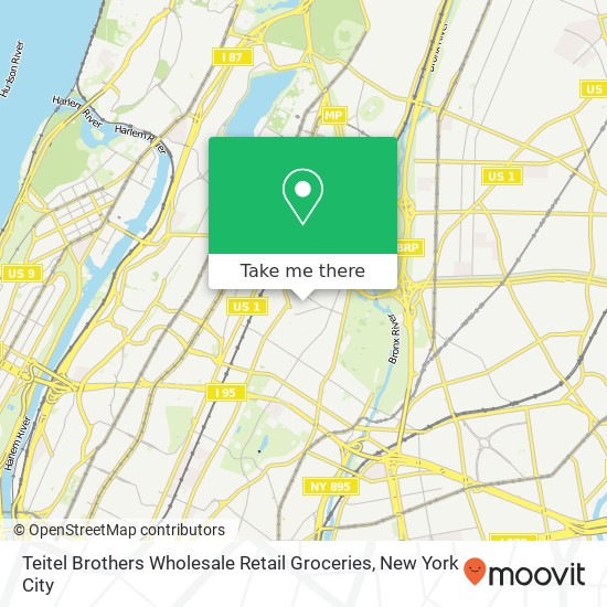 Teitel Brothers Wholesale Retail Groceries map