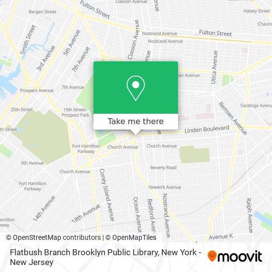 Mapa de Flatbush Branch Brooklyn Public Library