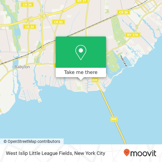 Mapa de West Islip Little League Fields