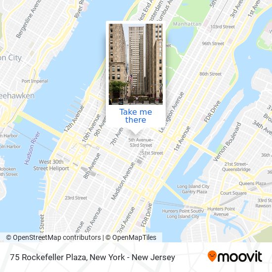 75 Rockefeller Plaza map