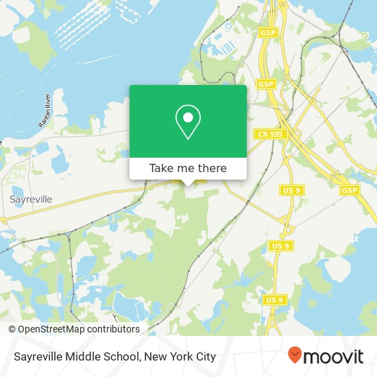 Mapa de Sayreville Middle School