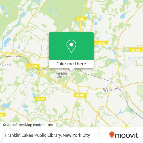 Mapa de Franklin Lakes Public Library