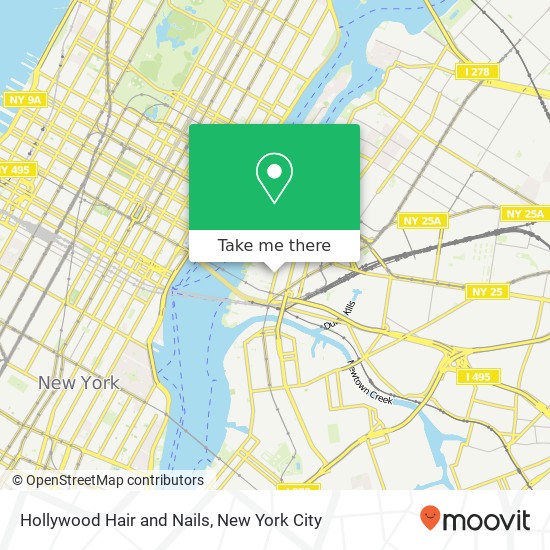 Hollywood Hair and Nails map