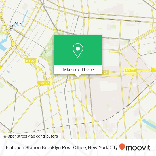 Flatbush Station Brooklyn Post Office map