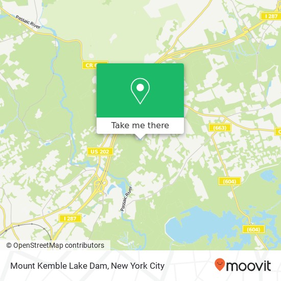 Mapa de Mount Kemble Lake Dam