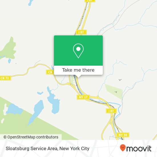 Mapa de Sloatsburg Service Area