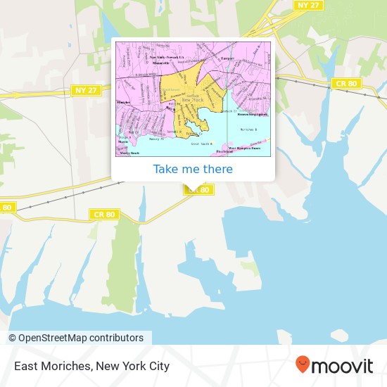 East Moriches map