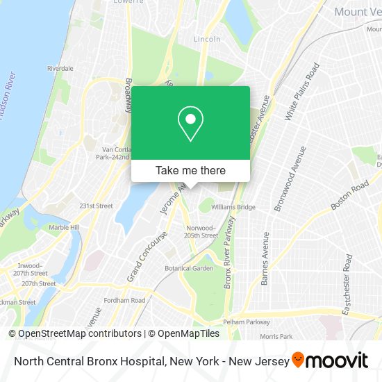 North Central Bronx Hospital map