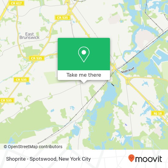 Shoprite - Spotswood map