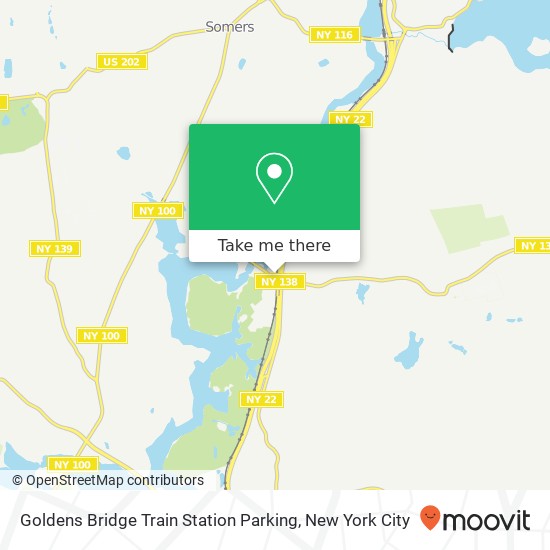 Goldens Bridge Train Station Parking map