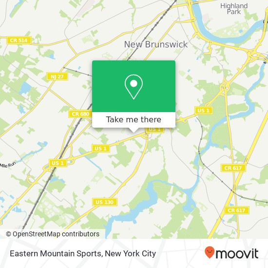 Eastern Mountain Sports map