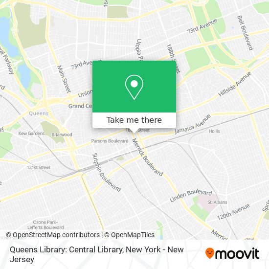 Queens Library: Central Library map