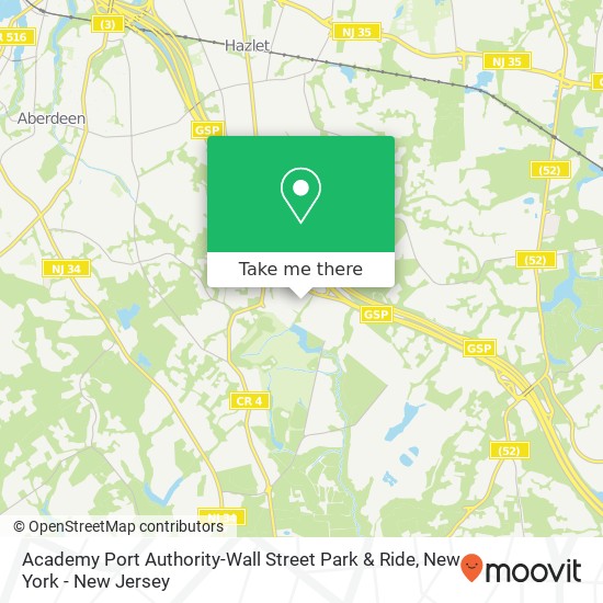 Mapa de Academy Port Authority-Wall Street Park & Ride