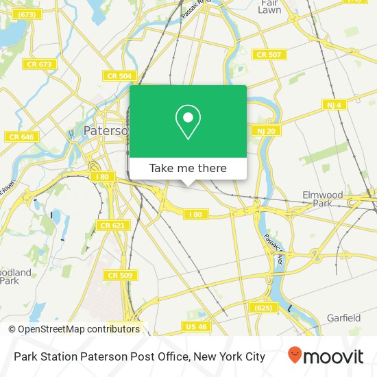 Park Station Paterson Post Office map