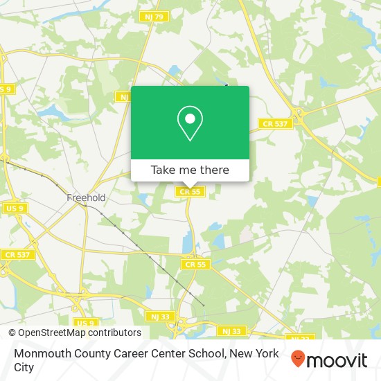 Monmouth County Career Center School map