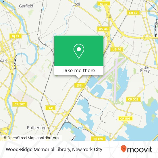 Mapa de Wood-Ridge Memorial Library