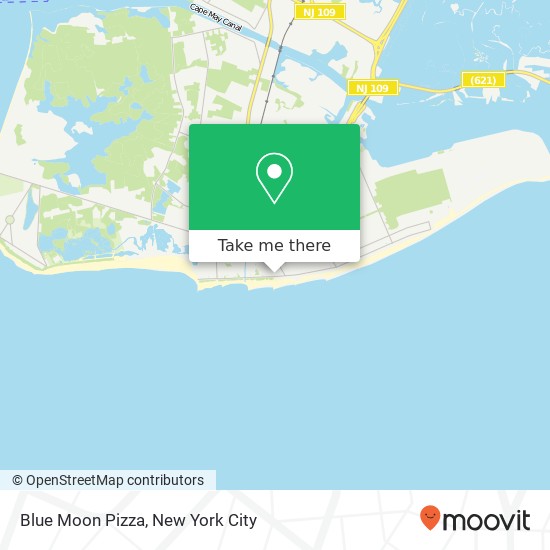 Blue Moon Pizza map