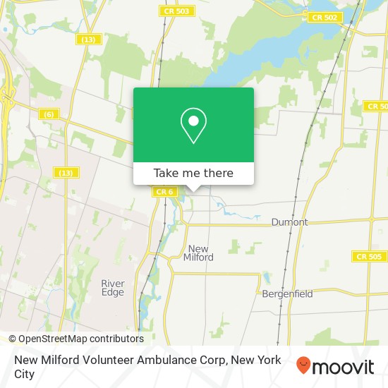 Mapa de New Milford Volunteer Ambulance Corp