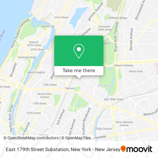 East 179th Street Substation map