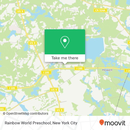 Mapa de Rainbow World Preschool