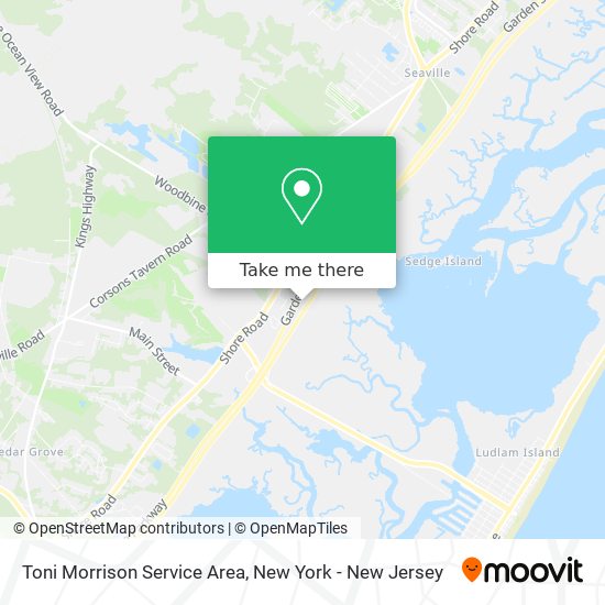 Toni Morrison Service Area map