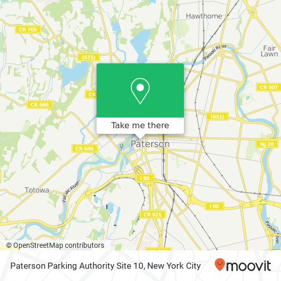 Paterson Parking Authority Site 10 map