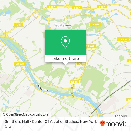 Smithers Hall - Center Of Alcohol Studies map