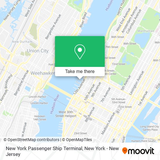 New York Passenger Ship Terminal map