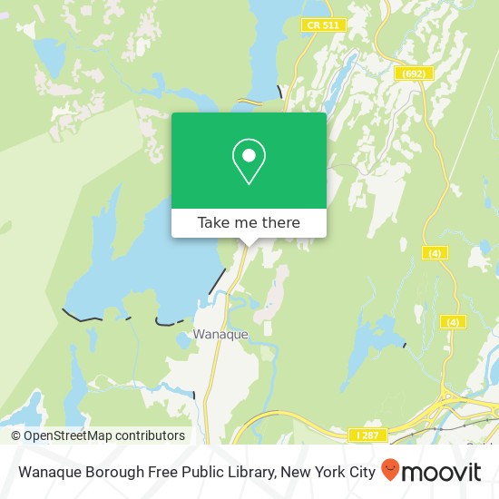 Mapa de Wanaque Borough Free Public Library