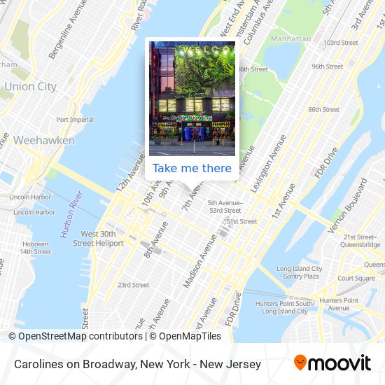 Mapa de Carolines on Broadway