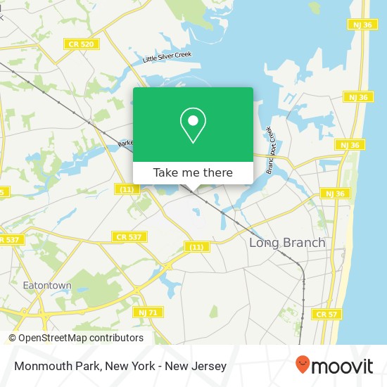 Mapa de Monmouth Park