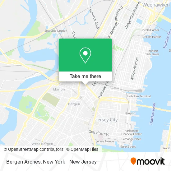 Bergen Arches map