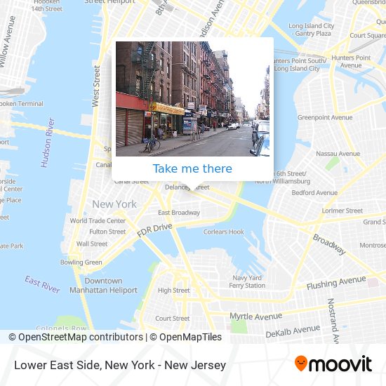 Mapa de Lower East Side