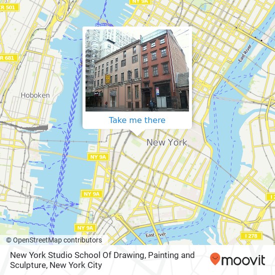 Mapa de New York Studio School Of Drawing, Painting and Sculpture