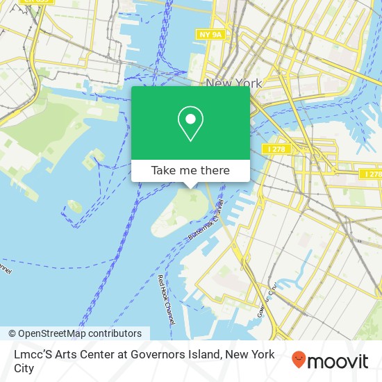 Lmcc’S Arts Center at Governors Island map