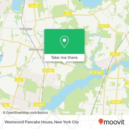 Westwood Pancake House map