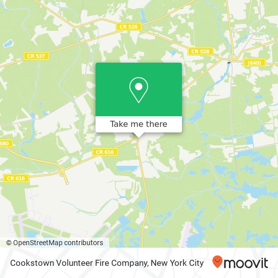 Mapa de Cookstown Volunteer Fire Company