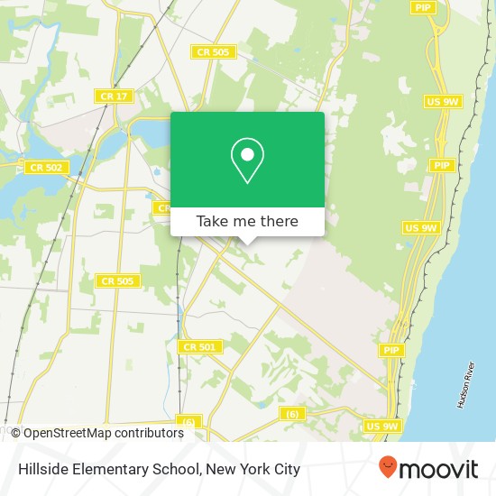 Hillside Elementary School map