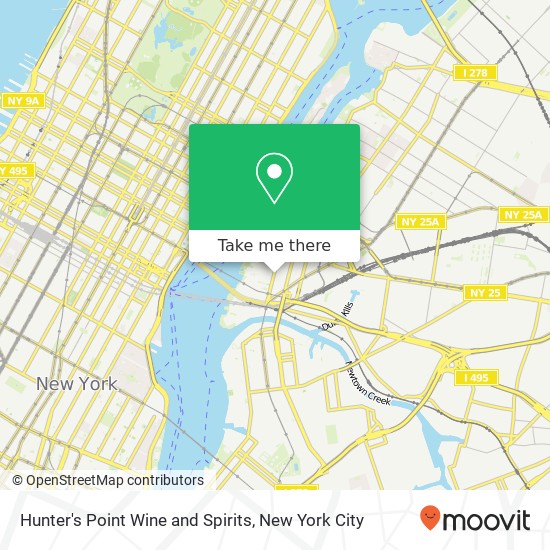 Hunter's Point Wine and Spirits map