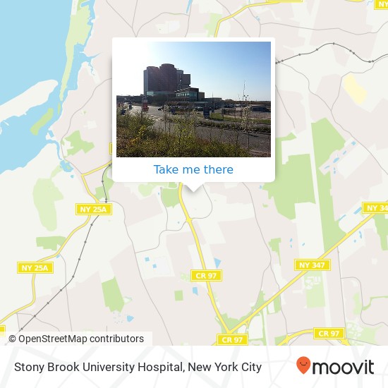 Mapa de Stony Brook University Hospital